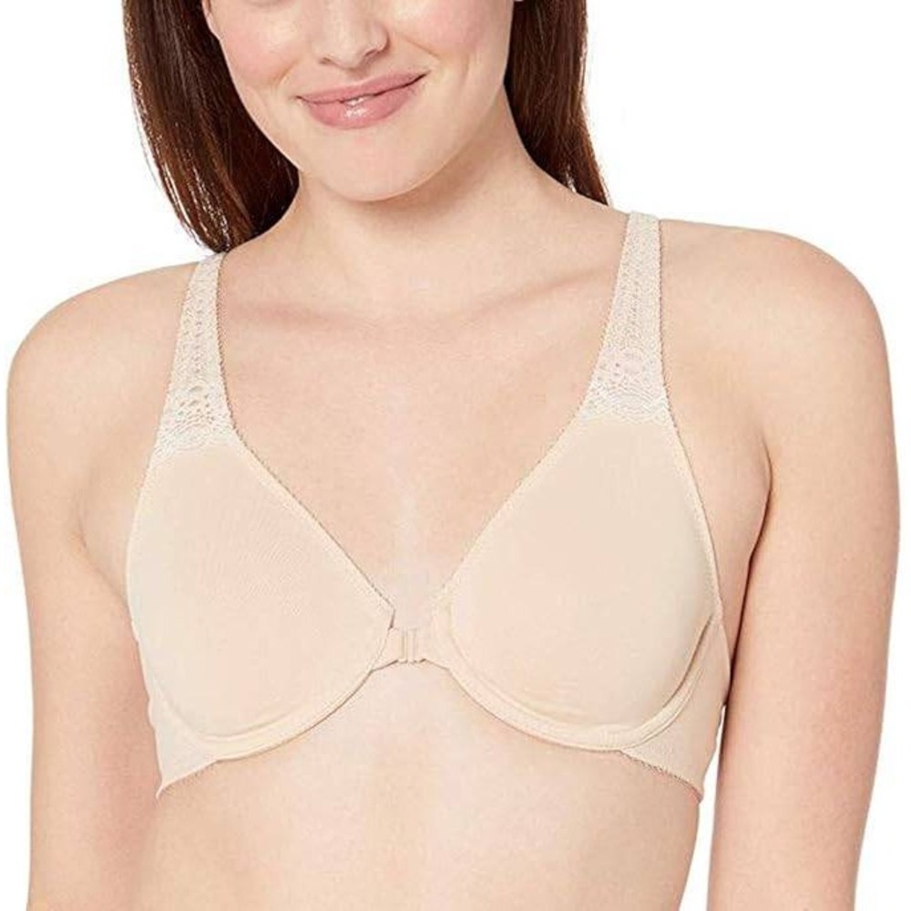 Wacoal‎ Soft Embrace Front Close Underwire T-Back Bra Sand Beige Size 38B New